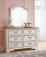Realyn  Panel Bed With Mirrored Dresser And Chest