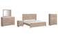 Senniberg  Panel Bed With Mirrored Dresser, Chest And Nightstand