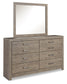 Culverbach  Panel Bed With Mirrored Dresser, Chest And Nightstand