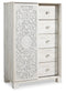 Paxberry  Panel Bed With Mirrored Dresser, Chest And 2 Nightstands