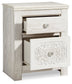 Paxberry  Panel Bed With Mirrored Dresser And 2 Nightstands