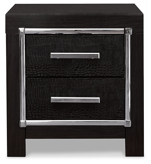 Kaydell  Upholstered Panel Storage Bed With Mirrored Dresser And 2 Nightstands