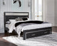 Kaydell  Upholstered Panel Storage Bed With Mirrored Dresser And 2 Nightstands