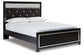 Kaydell  Upholstered Panel Bed With Mirrored Dresser