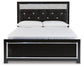 Kaydell  Upholstered Panel Bed With Mirrored Dresser