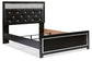 Kaydell  Upholstered Panel Bed With Mirrored Dresser