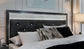 Kaydell  Upholstered Panel Bed With Mirrored Dresser