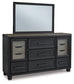 Foyland California  Panel Storage Bed With Mirrored Dresser And 2 Nightstands
