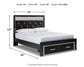 Kaydell  Upholstered Panel Storage Platform Bed With Mirrored Dresser
