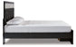 Kaydell  Upholstered Panel Storage Platform Bed With Mirrored Dresser