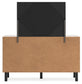 Vessalli  Panel Bed With Mirrored Dresser, Chest And Nightstand