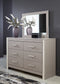 Surancha / Panel Headboard With Mirrored Dresser And 2 Nightstands
