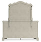 Arlendyne  Upholstered Bed With Mirrored Dresser And Nightstand