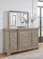 Lexorne California  Sleigh Bed With Mirrored Dresser, Chest And Nightstand