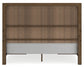 Cabalynn  Panel Bed With Storage With Mirrored Dresser And Nightstand