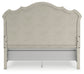 Arlendyne  Upholstered Bed With Mirrored Dresser And Nightstand